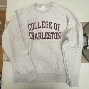 Champion Gray Crewneck College of Charleston Sweatshirt.